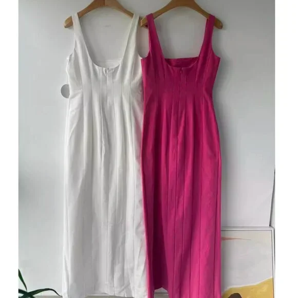 NWT STAUD Portrait Maxi Dress Gown Sz6 Lollipop Pink Cocktail Wedding Party - Picture 4 of 9